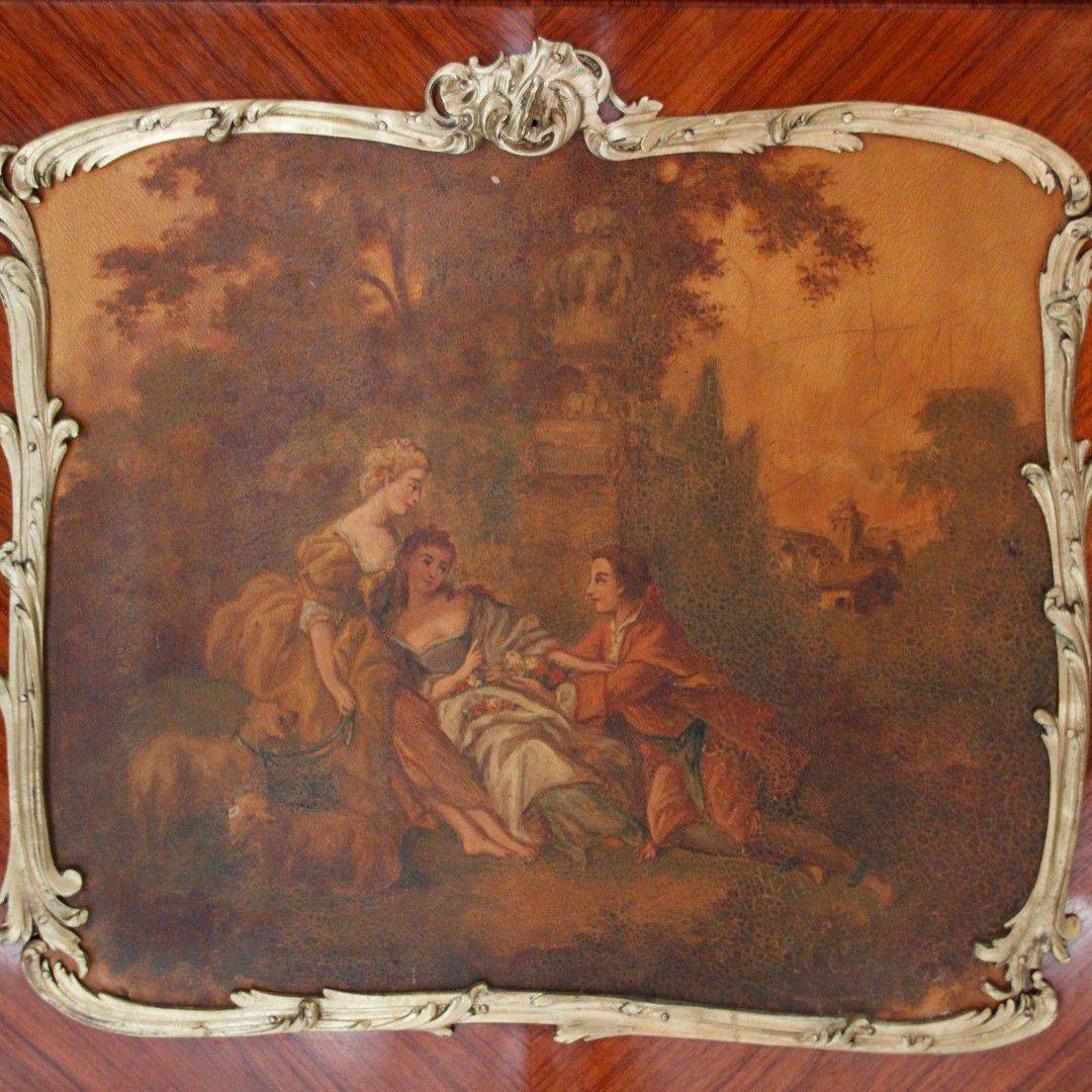 Antiqium Ürün  VERNIS MARTIN SEKRETERYALI DOLAP