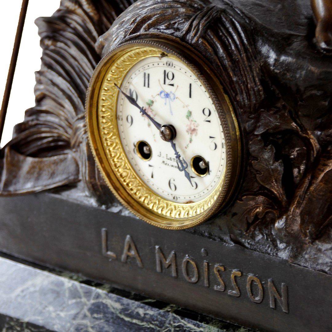 Antiqium Ürün  LA MOISSON BRONZ HEYKELLİ SAAT