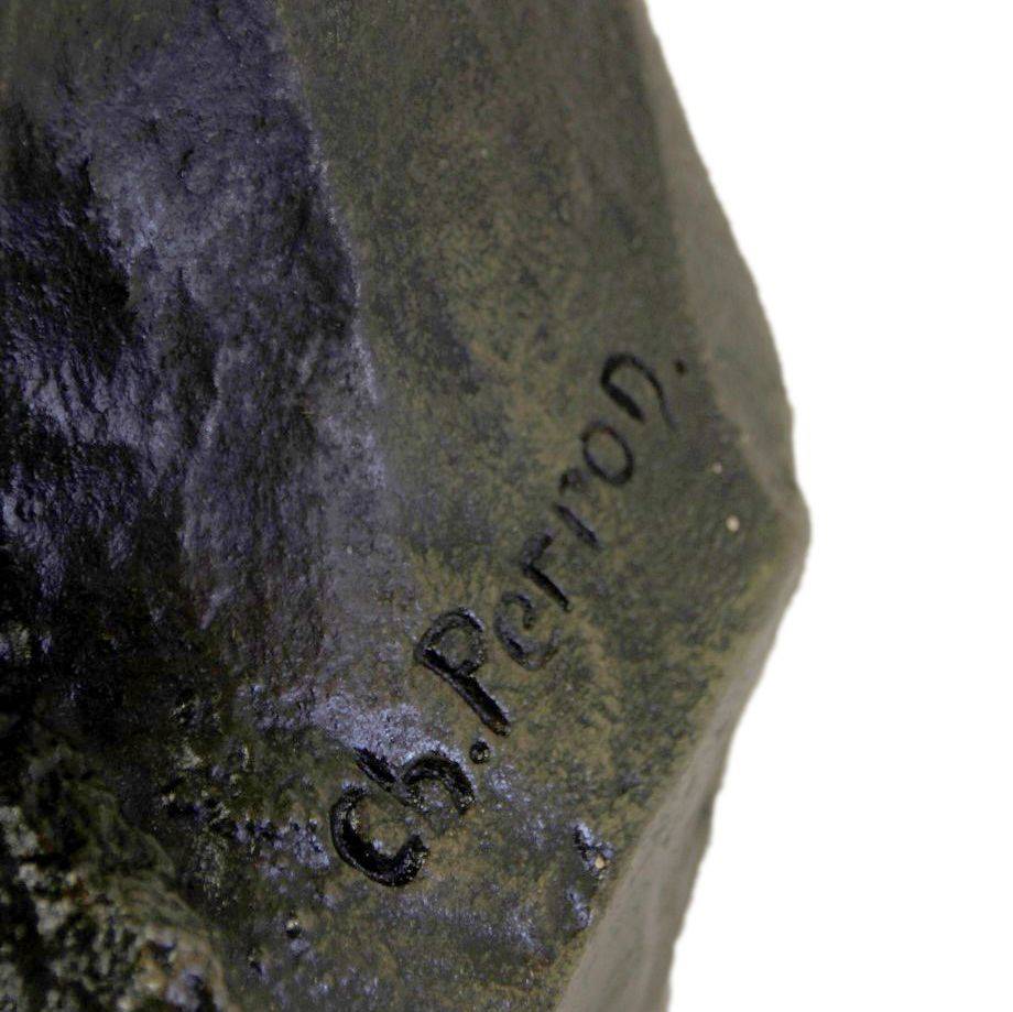 Antiqium Ürün  CH. PERRON İMZALI, ERKEK FİGÜRLÜ HEYKEL
