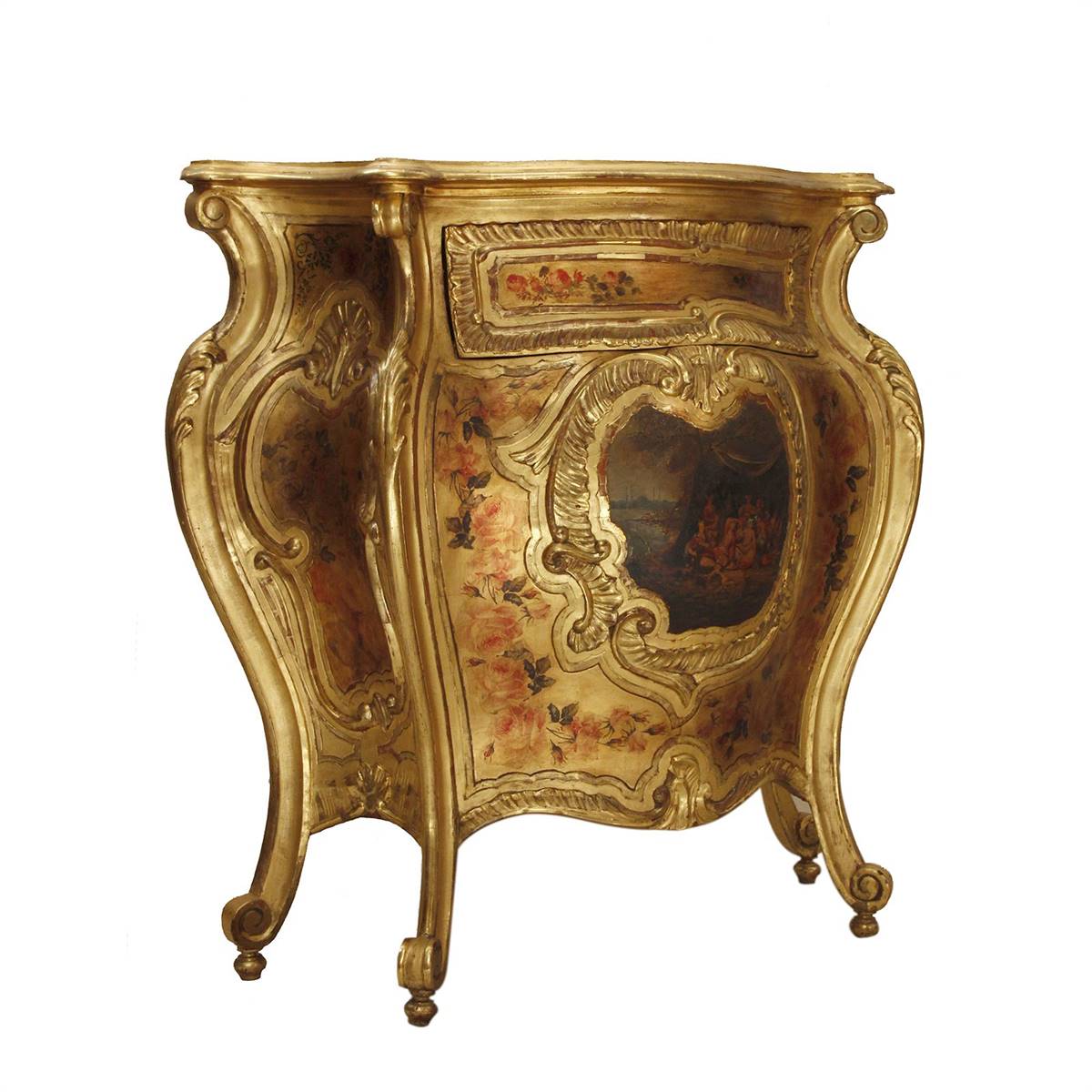 Antiqium Ürün  VERNIS MARTIN ALTIN VARAK KAPLAMALI DOLAP