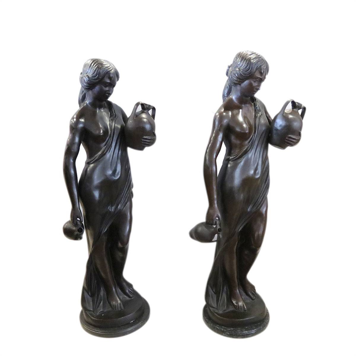 Antiqium Ürün  BRONZ İKİZ KADIN HEYKEL