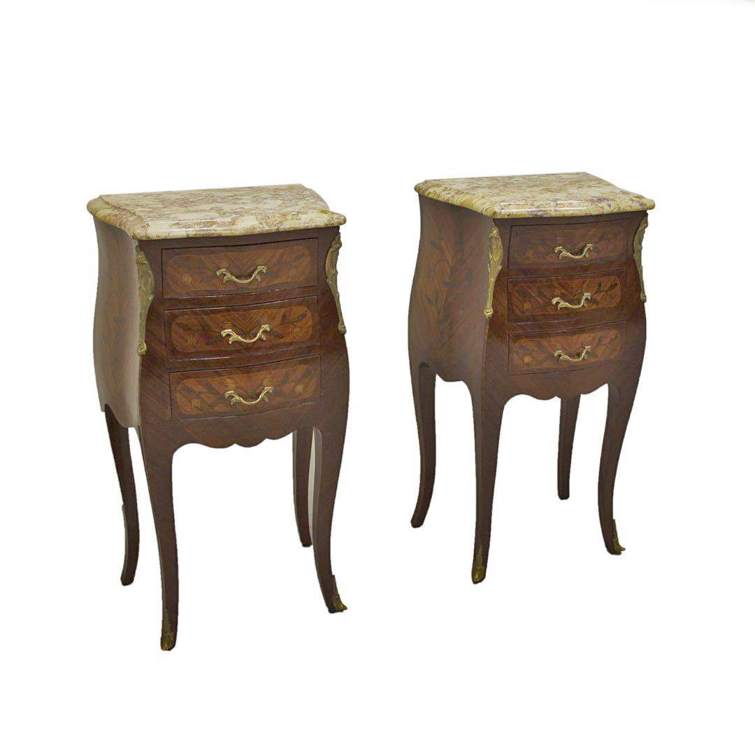 Antiqium Ürün  FRANSIZ MARKÜTERİLİ ÇİFT KOMODİN