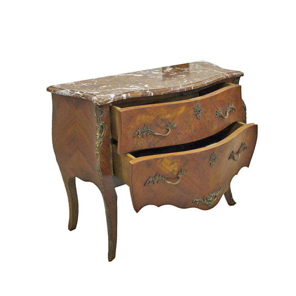 Antiqium Ürün  MARKÜTERİ VE BRONZ DETAYLI ŞİFONYER