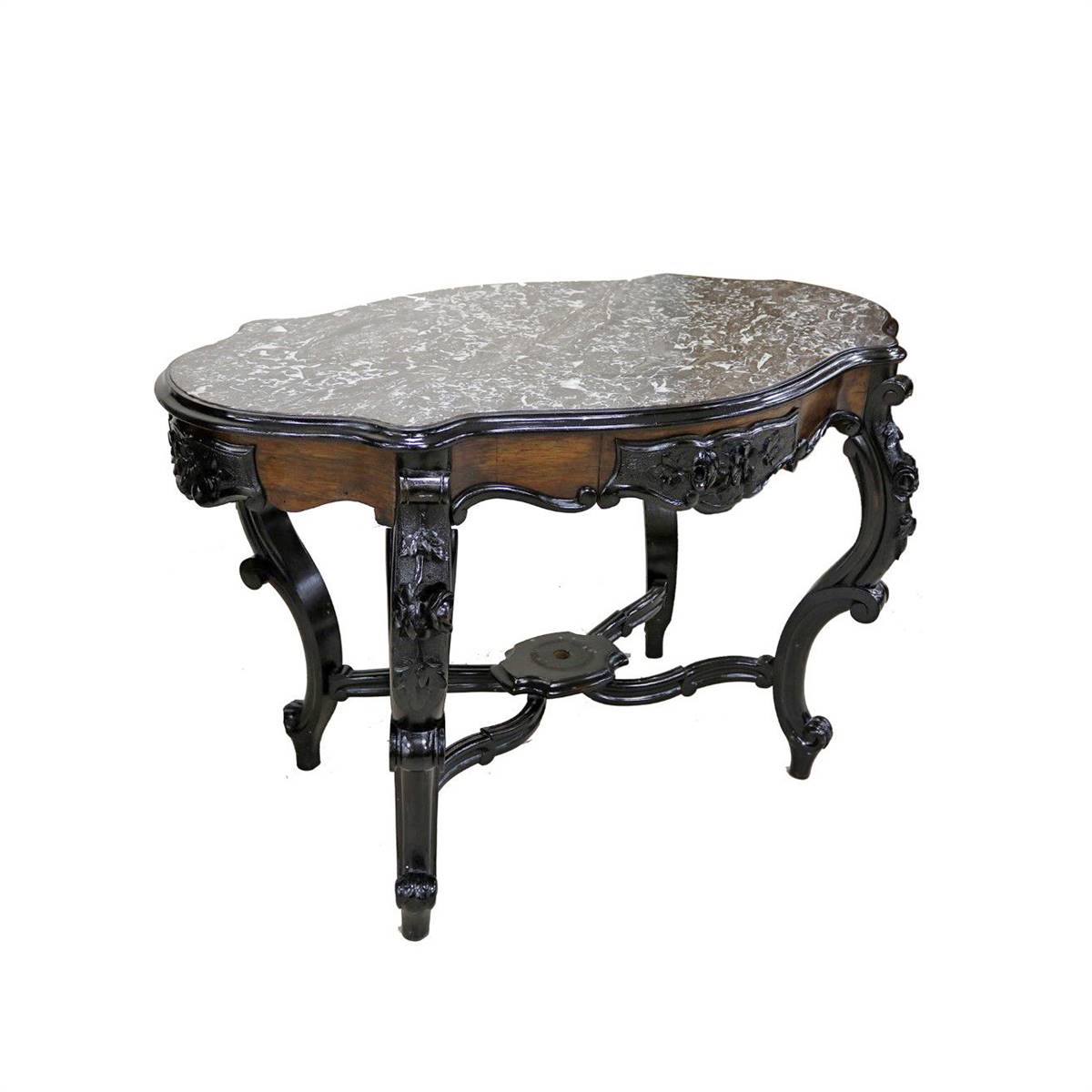 Antiqium Ürün  20.YÜZYIL MERMER ZEMİNLİ AHŞAP MASA