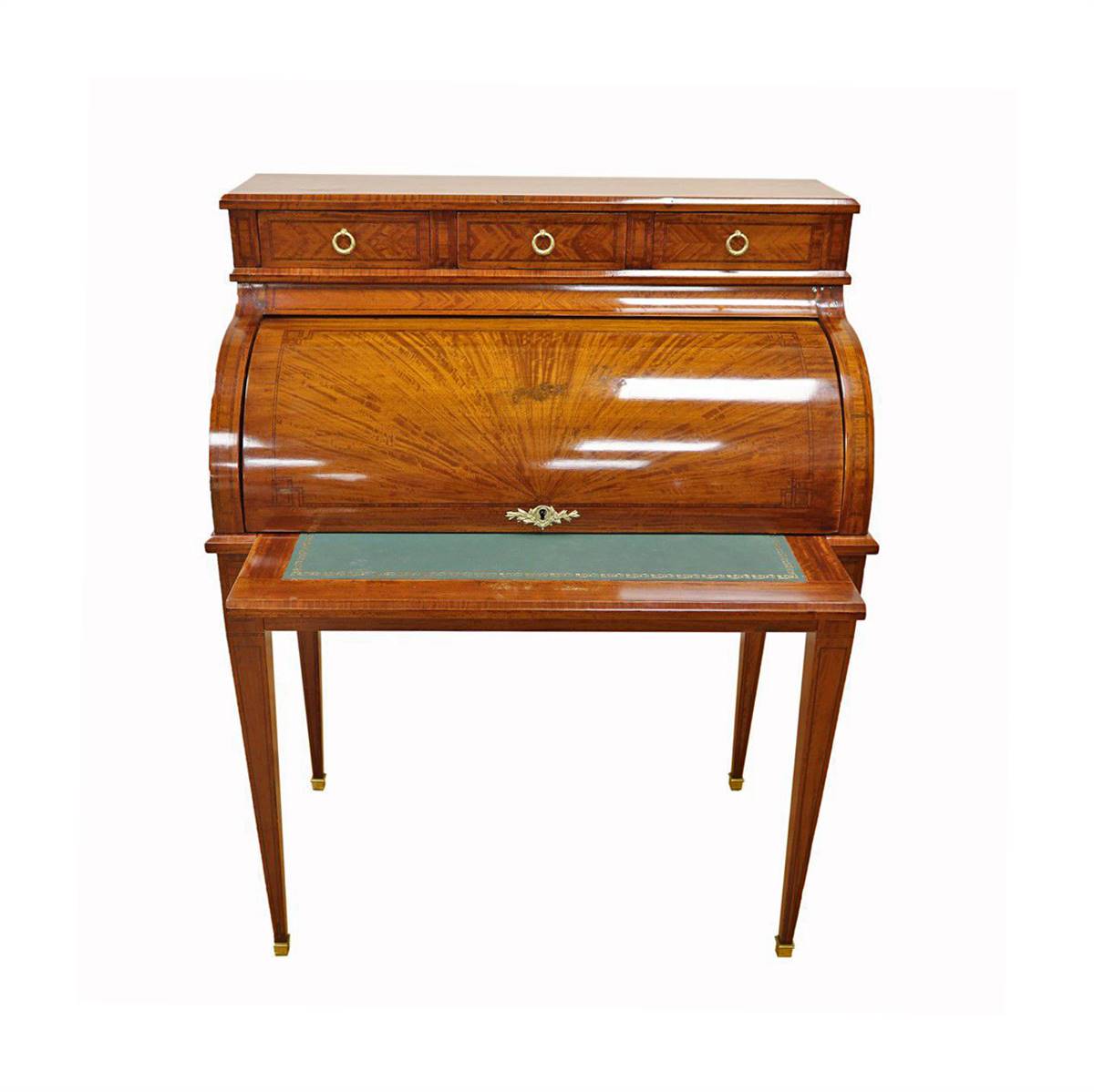 Antiqium Ürün  LOUIS XVI. SİLİNDİR FORMLU SEKRETERYA