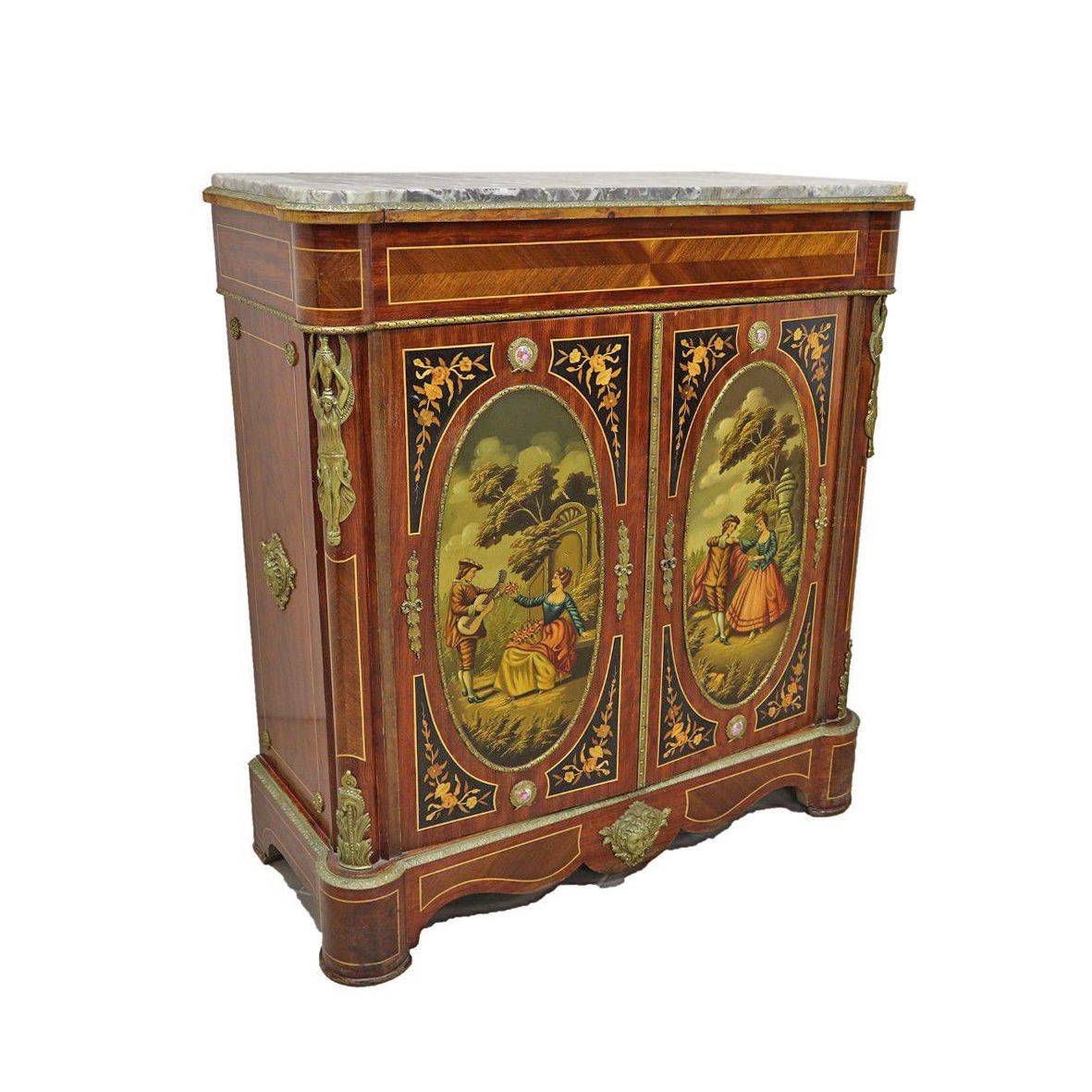 Antiqium Ürün  F. OLIVER İMZALI FRANSIZ DOLAP