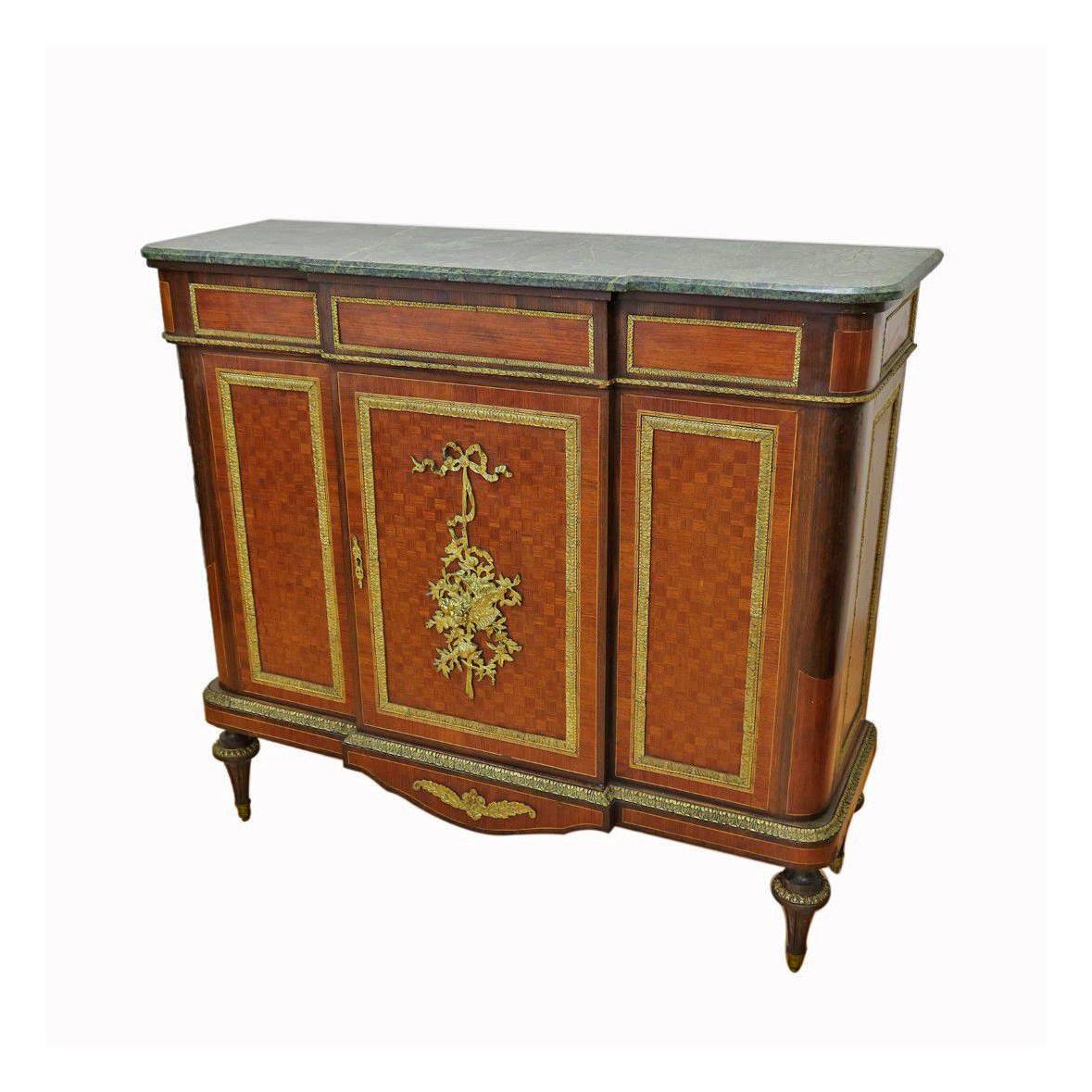 Antiqium Ürün  FRANSIZ PARKÜTERİLİ MAUN DOLAP