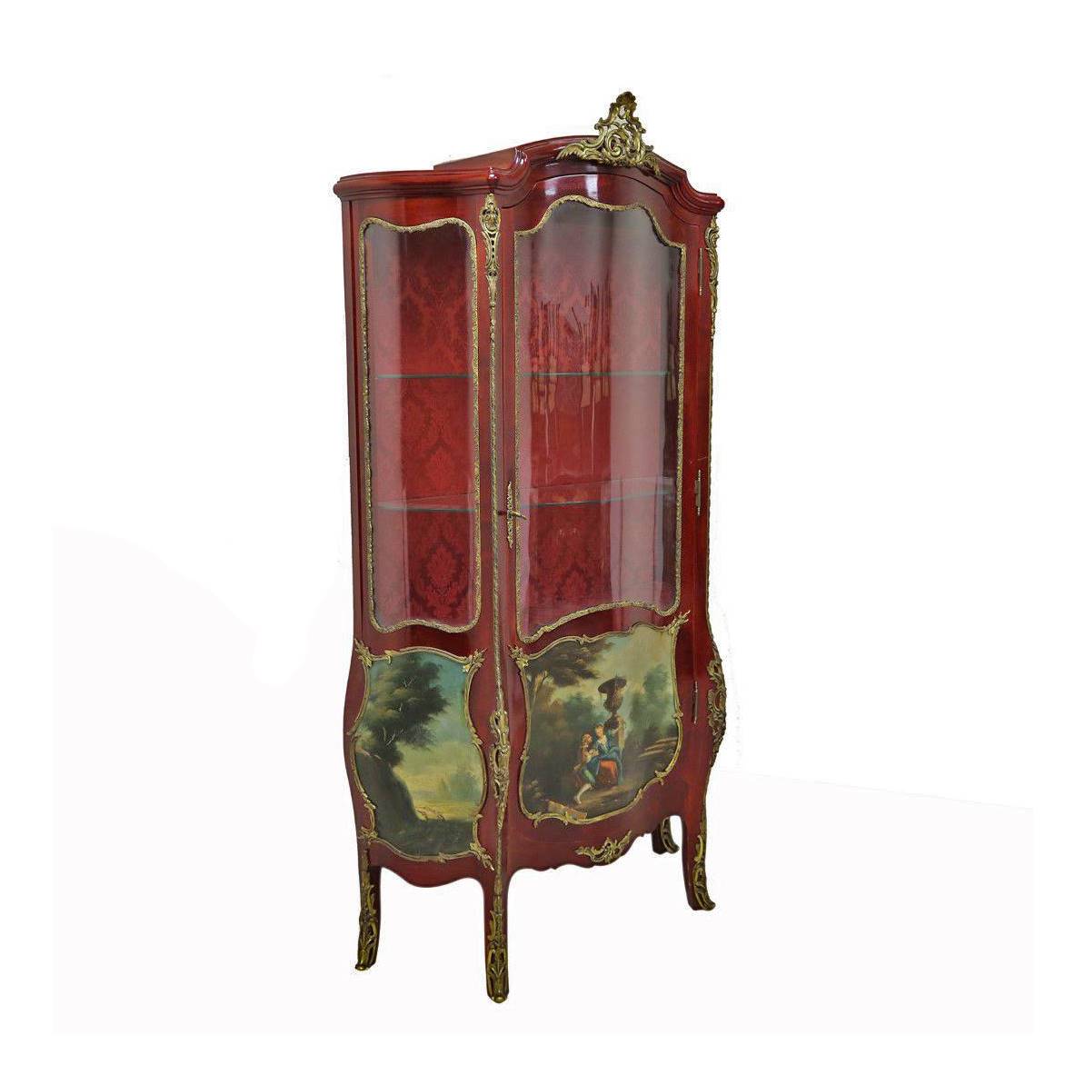 Antiqium Ürün  CEVİZ, VERNIS MARTIN VİTRİN