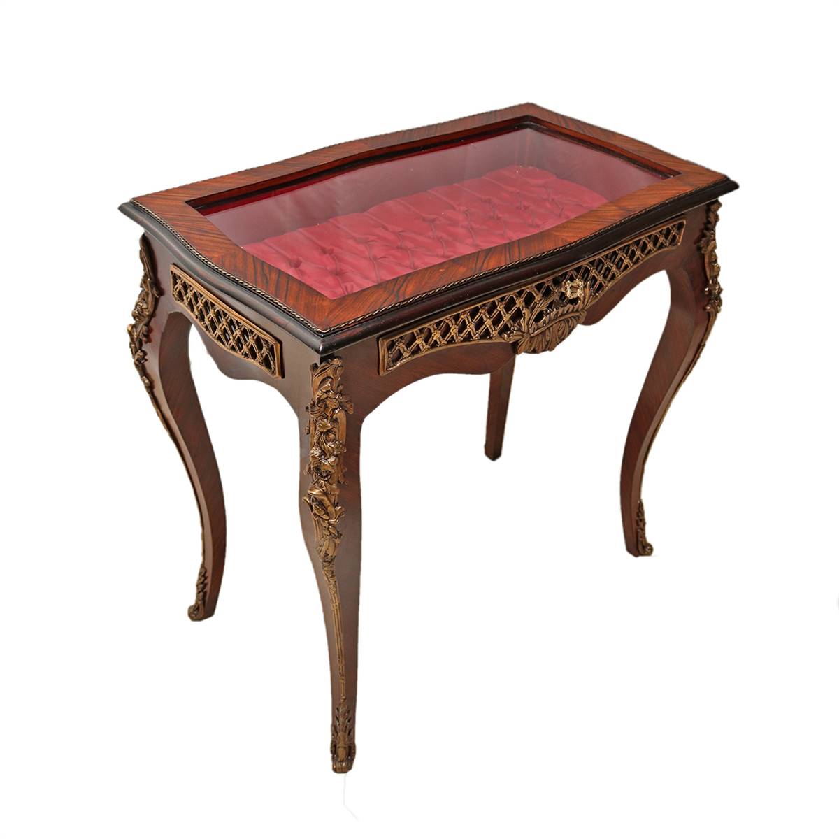 Antiqium Ürün  BRONZ DETAYLI TEŞHİR SEHPASI