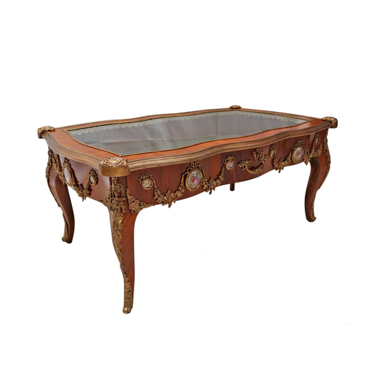 Antiqium Ürün  SEVRES, BRONZ DETAYLI TEŞHİR SEHPASI