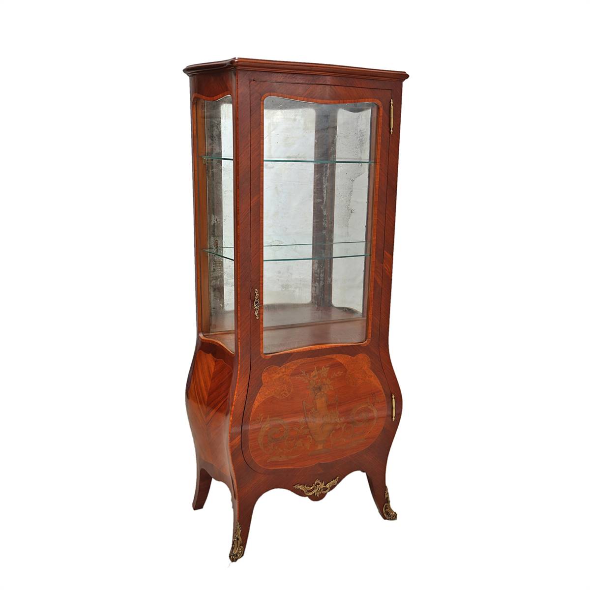 Antiqium Ürün  BOMBELİ, MARKÜTERİLİ VİTRİN