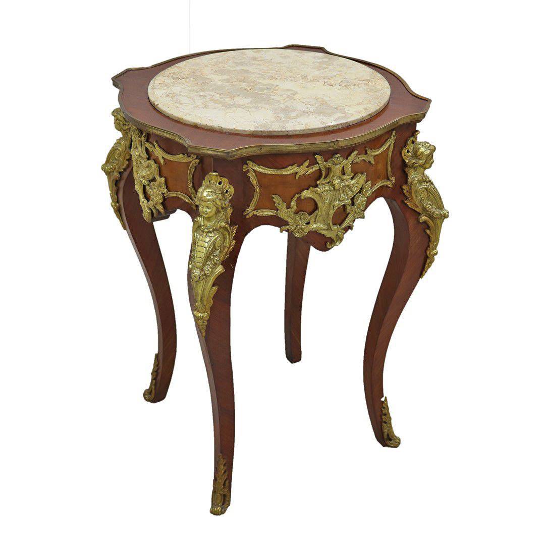 Antiqium Ürün  BRONZ İŞLEMELİ MAUN SEHPA