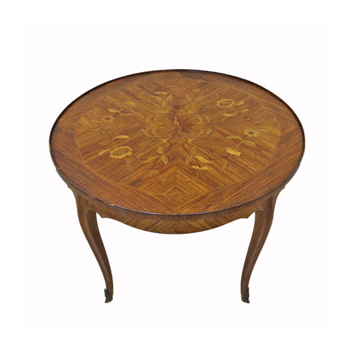 Antiqium Ürün  MARKÜTERİLİ MAUN ORTA SEHPA