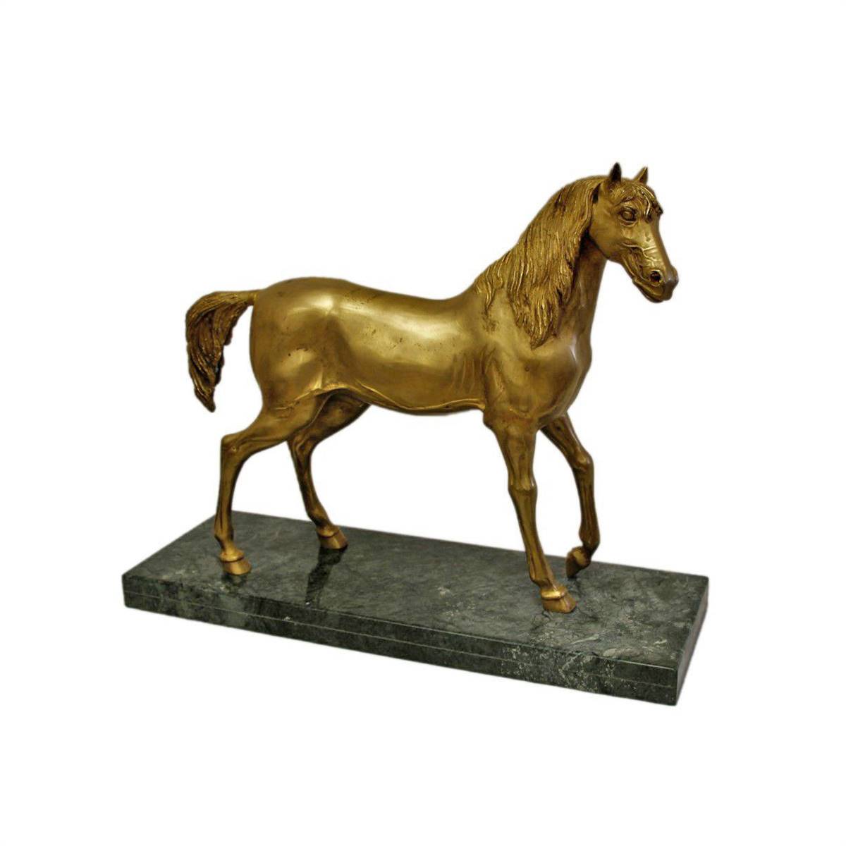 Antiqium Ürün  MERMER ZEMİNLİ, BRONZ AT HEYKELİ