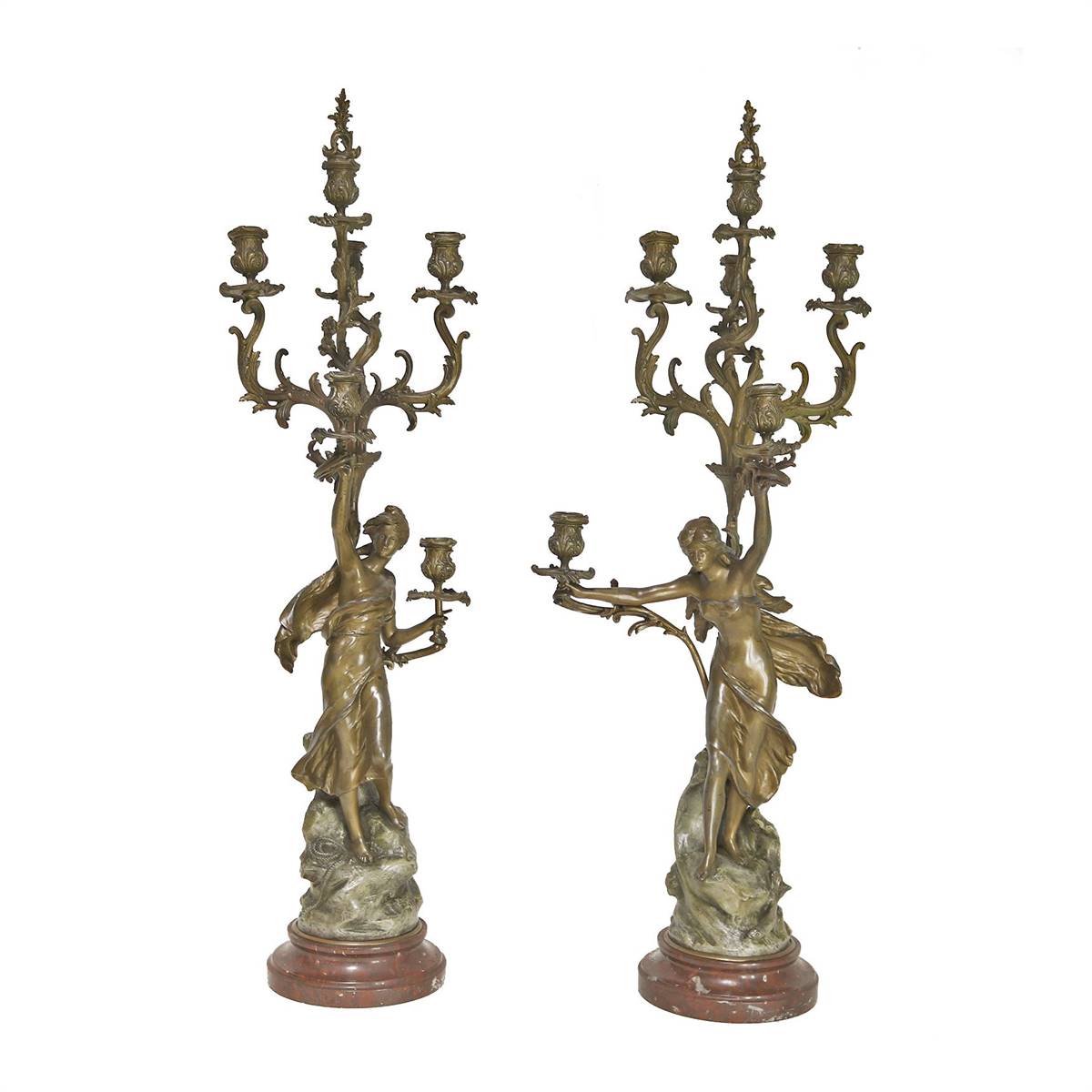 Antiqium Ürün  AUGUSTE MOREAU İMZALI SAAT TAKIMI