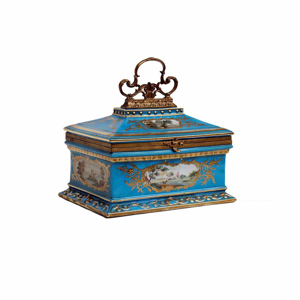 Antiqium Ürün  SEVRES PORSELEN BRONZ DETAYLI KUTU