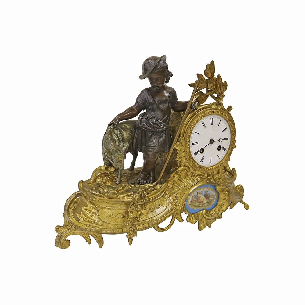 Antiqium Ürün  BRONZ, FİGÜRLÜ TEK SAAT