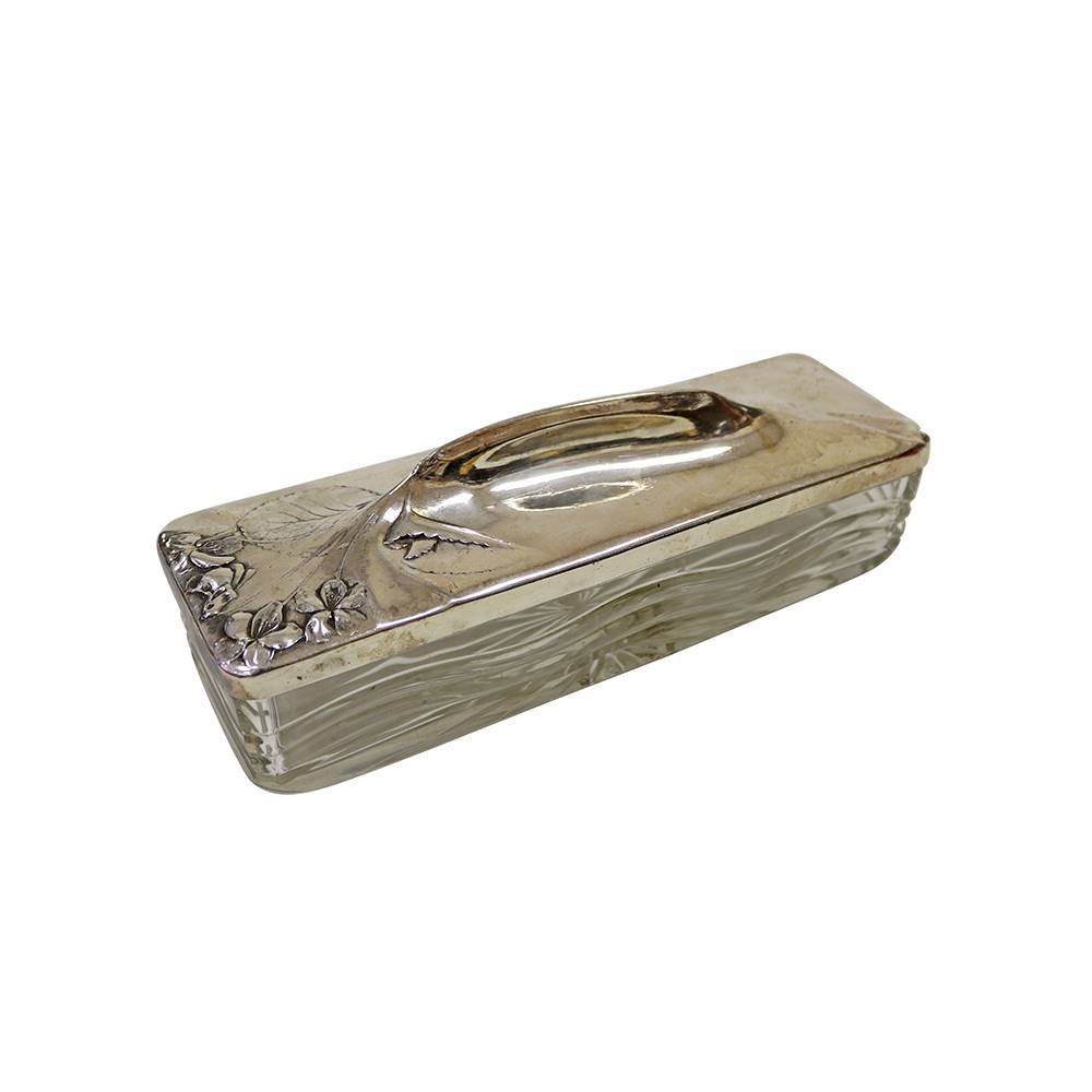 Antiqium Ürün  GÜMÜŞ KAPAKLI CAM KASE