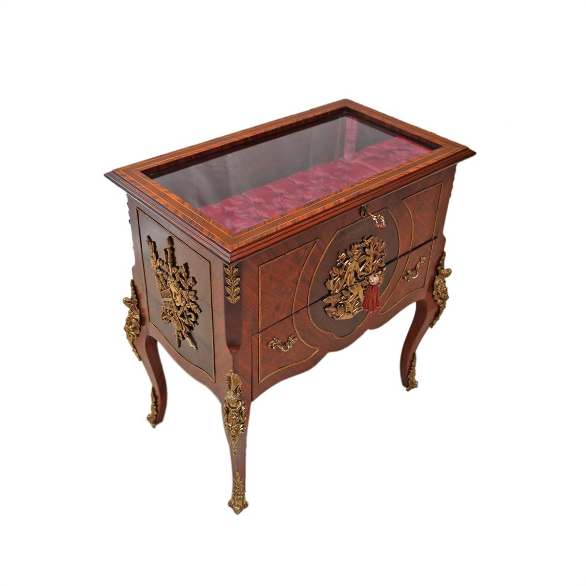 Antiqium Ürün  BRONZ İŞLEMELİ TEŞHİR SEHPASI